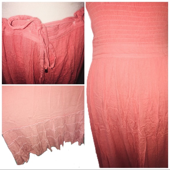 •3X HP•SOLD OUT•Boho Backless Strapless Pink Maxi• - Picture 8 of 8